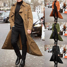 Load image into Gallery viewer, New Long Coat Men Spring Autumn Men's Trench Casual Trench Coat Men Loose British Style Men's Trench Overcoat Streetwear Coat