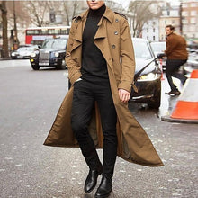 Load image into Gallery viewer, New Long Coat Men Spring Autumn Men's Trench Casual Trench Coat Men Loose British Style Men's Trench Overcoat Streetwear Coat
