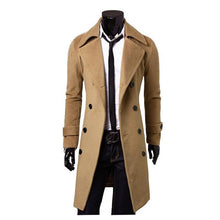Load image into Gallery viewer, Hot Selling Mid-length Double-breasted Men's Woolen Coat Fashion Casual Slim Fit Men's Duffle Coat Direct Supply