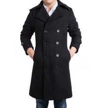 Load image into Gallery viewer, Hot Selling Mid-length Double-breasted Men's Woolen Coat Fashion Casual Slim Fit Men's Duffle Coat Direct Supply