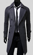 Load image into Gallery viewer, Hot Selling Mid-length Double-breasted Men's Woolen Coat Fashion Casual Slim Fit Men's Duffle Coat Direct Supply