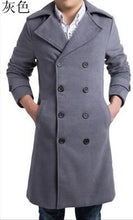 Load image into Gallery viewer, Hot Selling Mid-length Double-breasted Men's Woolen Coat Fashion Casual Slim Fit Men's Duffle Coat Direct Supply