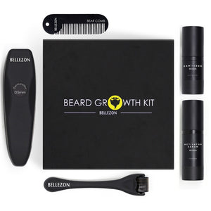4 Pcs/set Barbe Beard Growth Kit Hair Growth Enhancer Set Beard Growth Essentital Oil Facial Beard Care Set  Best Gift for Men