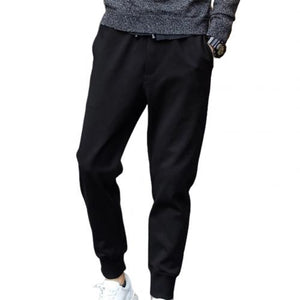 Men Casual Waist Drawstring Ankle Tied Pockets Fitness Sports Long Pencil Pants Waistband Drawstring Pockets Sports Pants