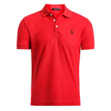 Load image into Gallery viewer, Nuevo Polo de hombre NEGIZBER, Polo informal de algodón con bordado de ciervo para hombres, polo de manga corta de gran cantidad para hombres
