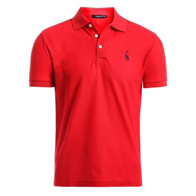 Nuevo Polo de hombre NEGIZBER, Polo informal de algodón con bordado de ciervo para hombres, polo de manga corta de gran cantidad para hombres