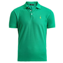 Load image into Gallery viewer, Nuevo Polo de hombre NEGIZBER, Polo informal de algodón con bordado de ciervo para hombres, polo de manga corta de gran cantidad para hombres
