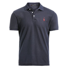 Load image into Gallery viewer, Nuevo Polo de hombre NEGIZBER, Polo informal de algodón con bordado de ciervo para hombres, polo de manga corta de gran cantidad para hombres
