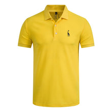 Load image into Gallery viewer, Nuevo Polo de hombre NEGIZBER, Polo informal de algodón con bordado de ciervo para hombres, polo de manga corta de gran cantidad para hombres
