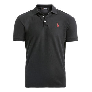 Nuevo Polo de hombre NEGIZBER, Polo informal de algodón con bordado de ciervo para hombres, polo de manga corta de gran cantidad para hombres