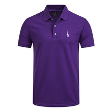 Load image into Gallery viewer, Nuevo Polo de hombre NEGIZBER, Polo informal de algodón con bordado de ciervo para hombres, polo de manga corta de gran cantidad para hombres
