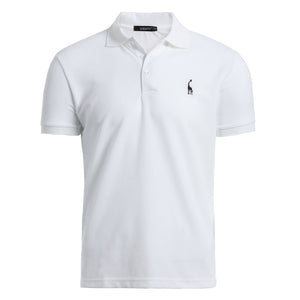 Nuevo Polo de hombre NEGIZBER, Polo informal de algodón con bordado de ciervo para hombres, polo de manga corta de gran cantidad para hombres