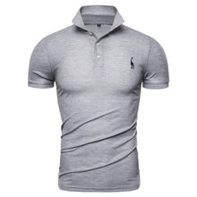 Load image into Gallery viewer, Nuevo Polo de hombre NEGIZBER, Polo informal de algodón con bordado de ciervo para hombres, polo de manga corta de gran cantidad para hombres
