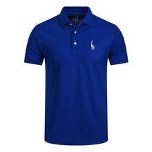 Load image into Gallery viewer, Nuevo Polo de hombre NEGIZBER, Polo informal de algodón con bordado de ciervo para hombres, polo de manga corta de gran cantidad para hombres
