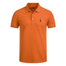 Load image into Gallery viewer, Nuevo Polo de hombre NEGIZBER, Polo informal de algodón con bordado de ciervo para hombres, polo de manga corta de gran cantidad para hombres
