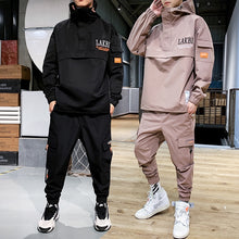 Load image into Gallery viewer, 2019 Workwear Jacket Men&#39;s Hooded Jacket+Pants 2PC Sets  Baseball  Loose Pullover Coat &amp; Long Pants Mens Clothing
